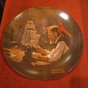 Norman Rockwell Decorative Plate th3 ship builder.